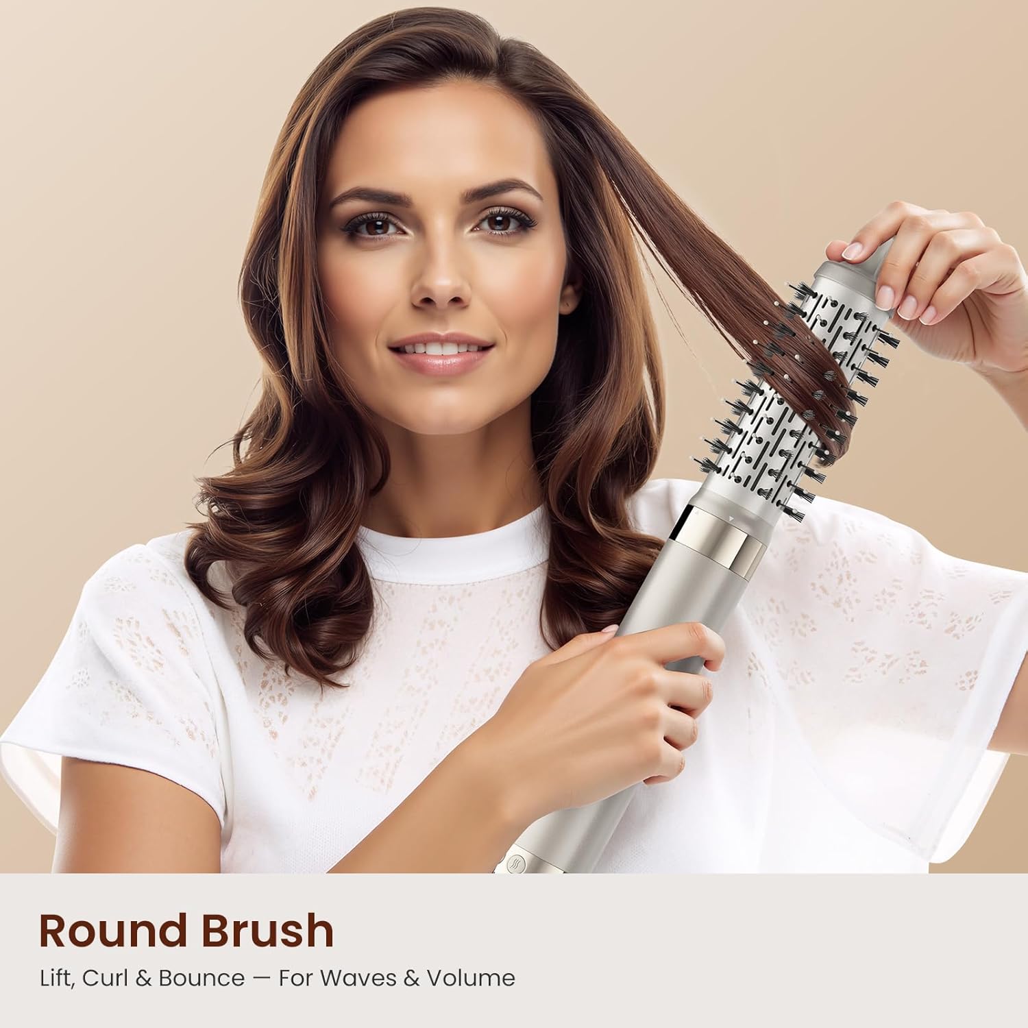 Thumbnail 5 de MESCOMB 5-in-1 Airstyler – Hairstyler mit Hochgeschwindigkeitsmotor, Rundbürstenföhn & Auto-Wrap Lockenstab