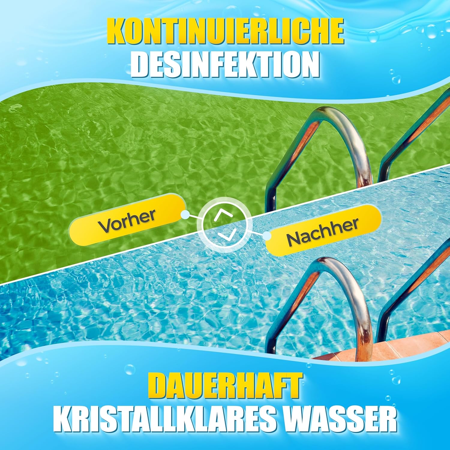 Thumbnail 2 de TerraUno Chlortabletten Multitabs 5 in 1 (langsamlösend) für Poolpflege – Chlor, KristallKlar Effekt, 5 kg