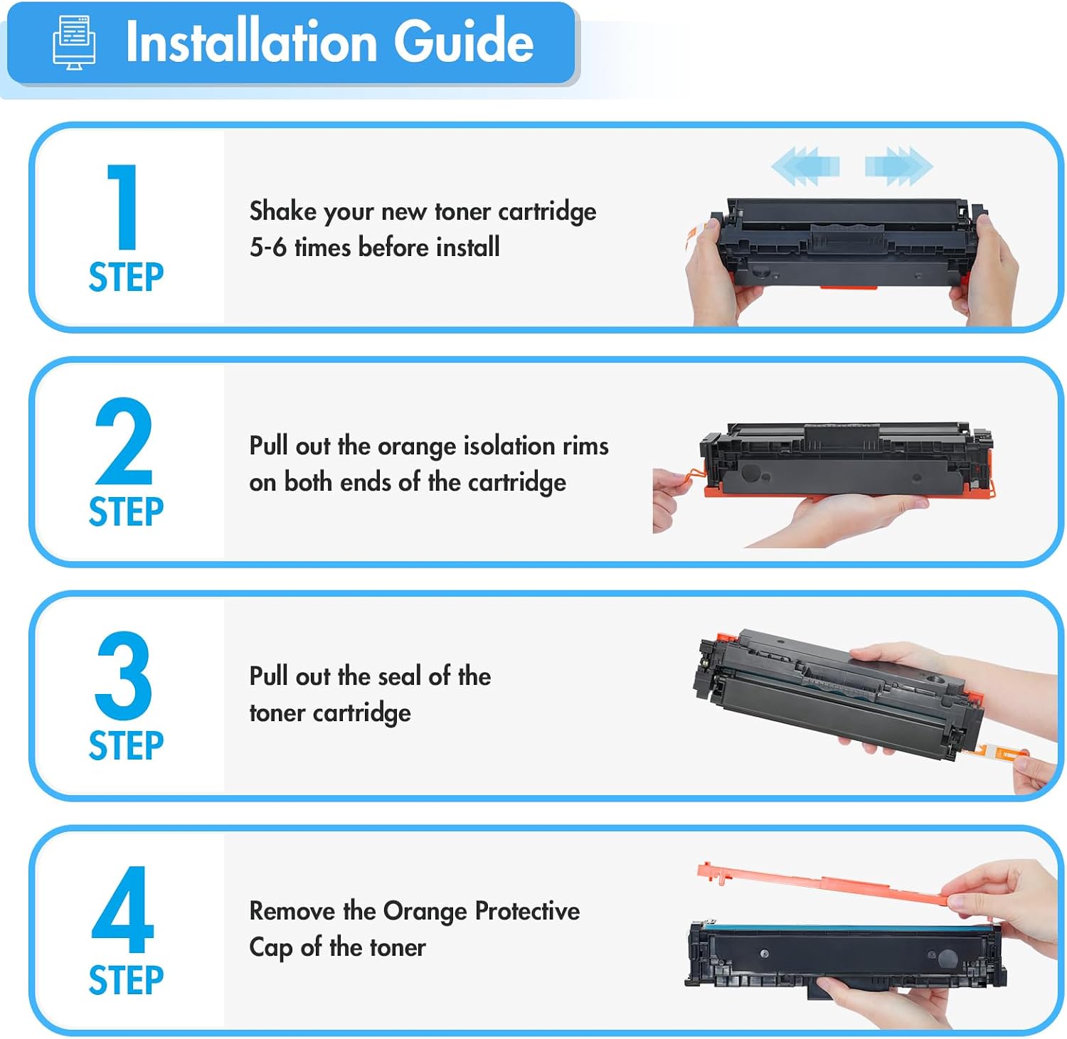 Detalle 2 de 414X Toner Cartridges 4 Pack High Yield 🖨