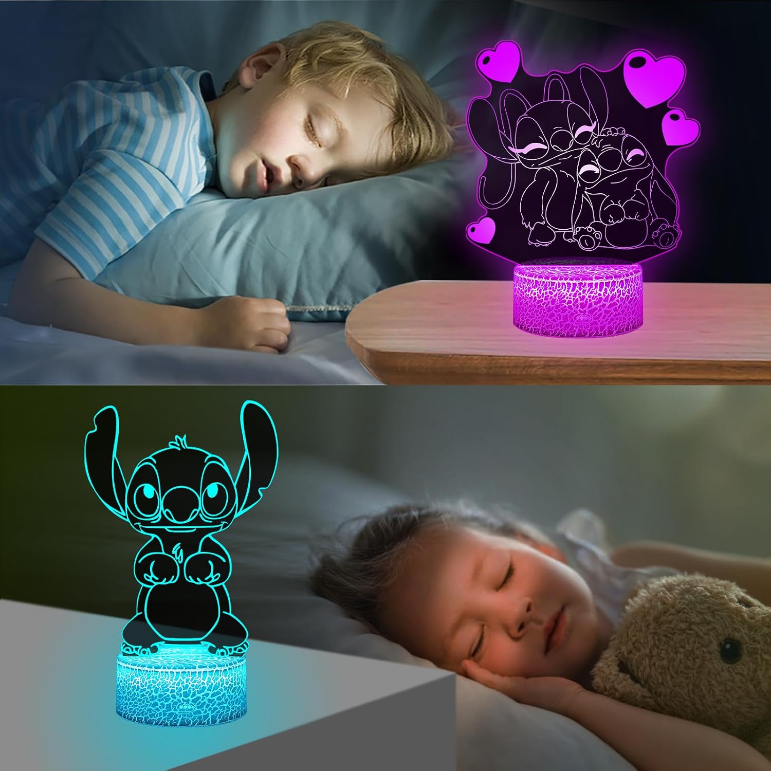 Thumbnail 6 de Stitch Night Light 16‑Colour 3D