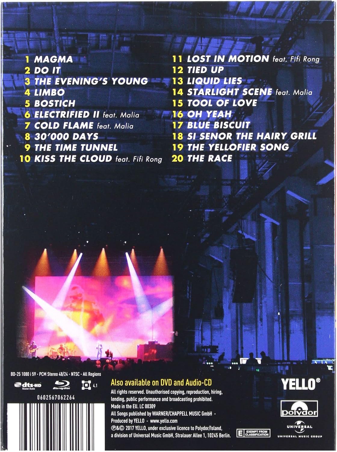 Detalle 2 de Yello – Live in Berlin (Blu-ray) in inglese con sottotitoli in tedesco e inglese