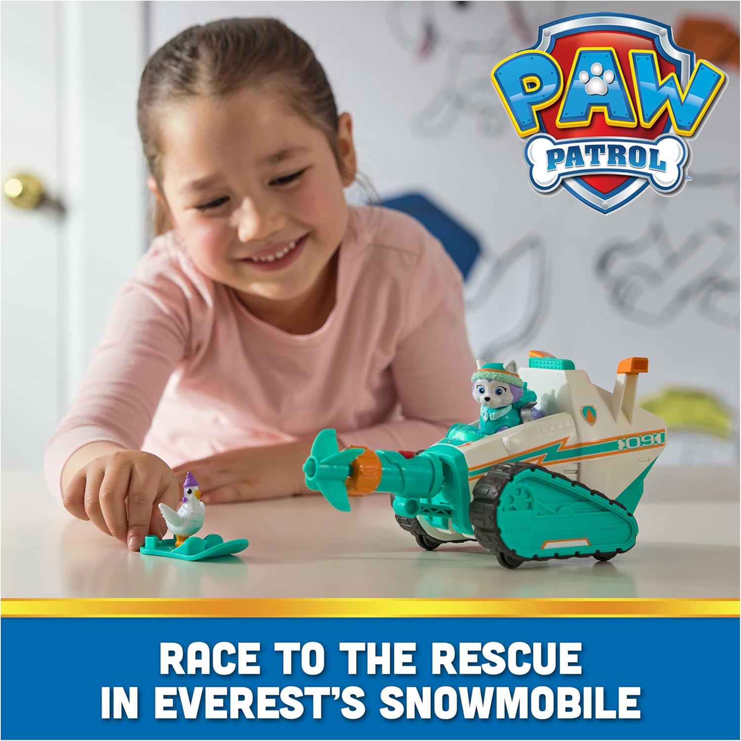 Detalle de Paw Patrol Everest Deluxe Snowmobile with Projectile Launcher