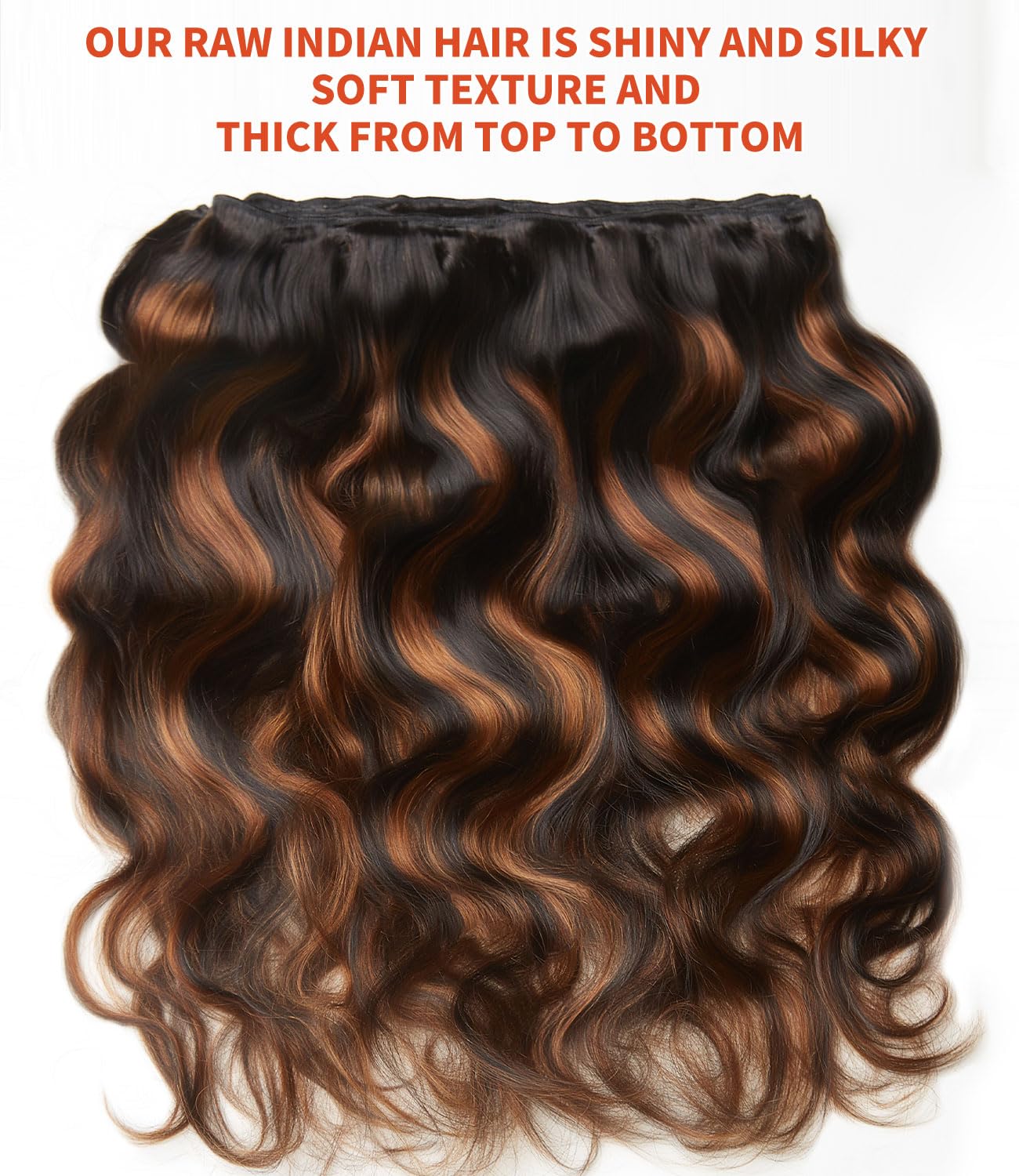 Thumbnail 5 de MLIP Raw Indian Human Hair Body Wave (3 Bundles) — 100% Unprocessed, Near-Zero Tangle & Shedding, 24–28 in