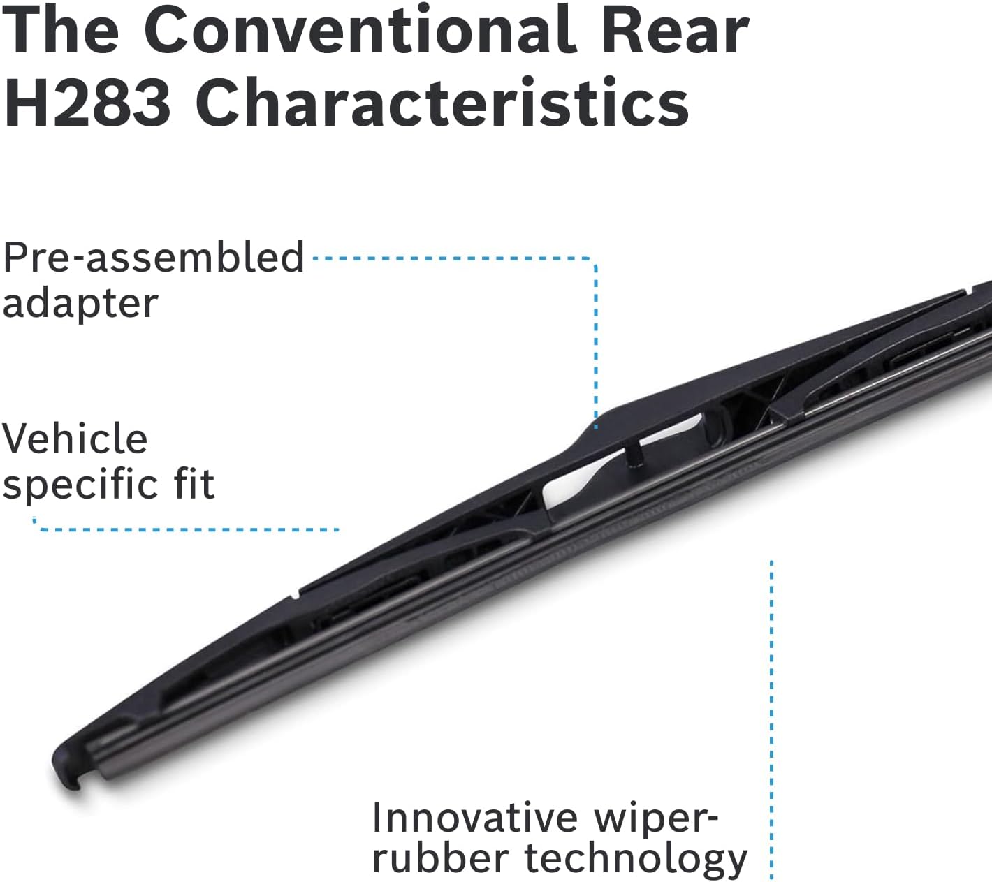 Thumbnail 5 de Bosch Rear Wiper H 283 – Replacement Blade (280mm) for Back Windscreen