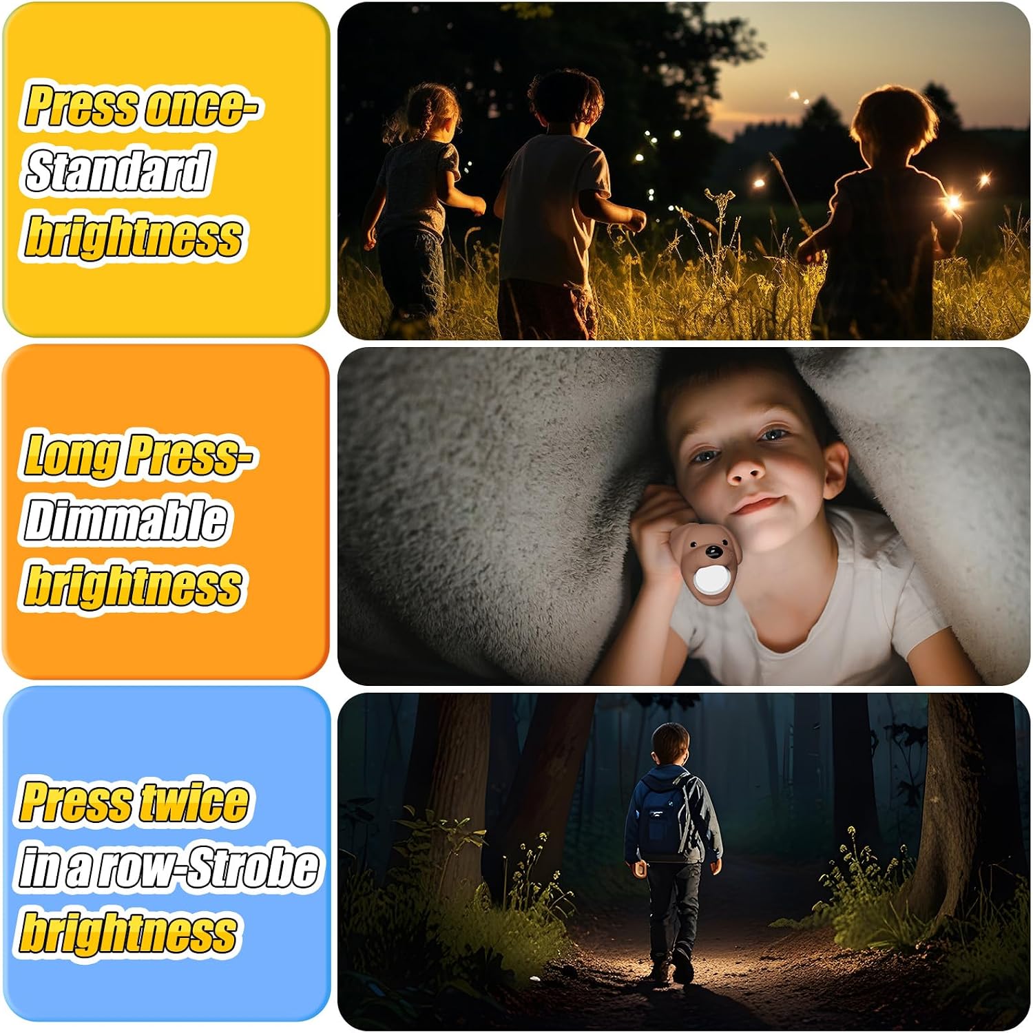 Thumbnail 2 de ZKLiLi Children's Rechargeable Kid Flashlight LED Torch