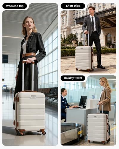 Thumbnail 7 de COOLIFE 20 Inch Carry On Suitcase for EasyJet – Durable ABS+PC Hard Shell with Smooth 360° Wheels