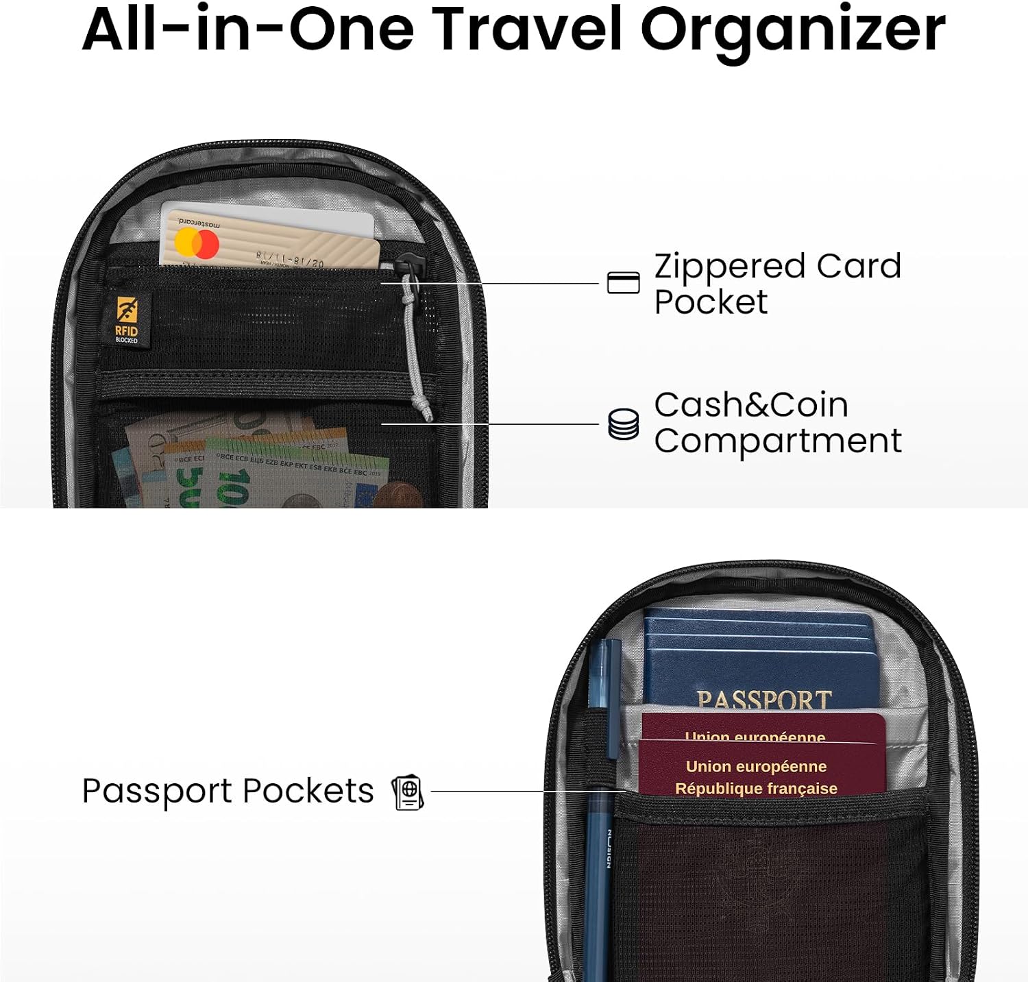 Detalle de tomtoc Aviator-T37 Travel Crossbody Bag RFID Blocking (lockable anti-theft sling)
