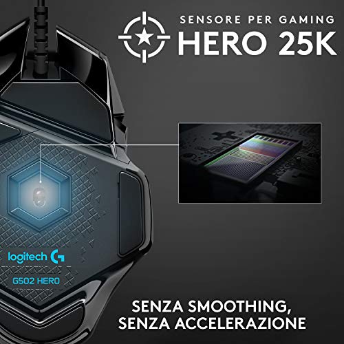 Thumbnail 1 de Logitech G G502 HERO Mouse Gaming Prestazioni Elevate