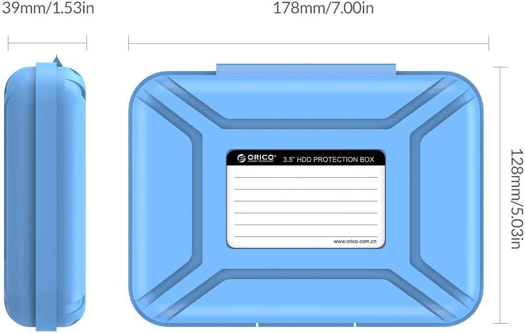 Detalle 2 de ORICO Custodia rigida portatile per hard disk/SSD da 3,5" PHX35 (protezione antistatica e antiurto)