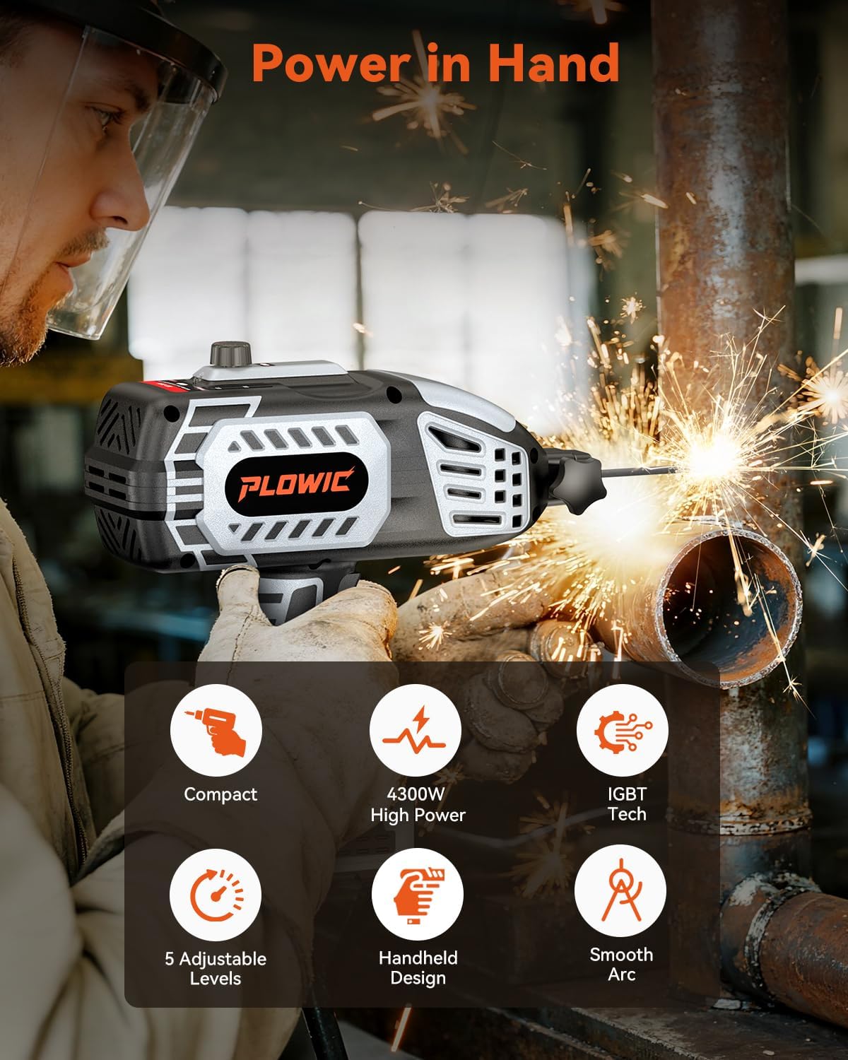 Thumbnail 1 de Portable Welding Machine 110V Handheld Stick Welder (IGBT Inverter) 20–120A + Case & 20 Rods