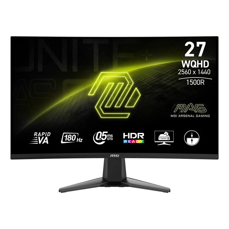 Detalle de Monitor MSI 27" 2560x1440 180 Hz VA Curvo 1500R HDR FreeSync Sin Marco