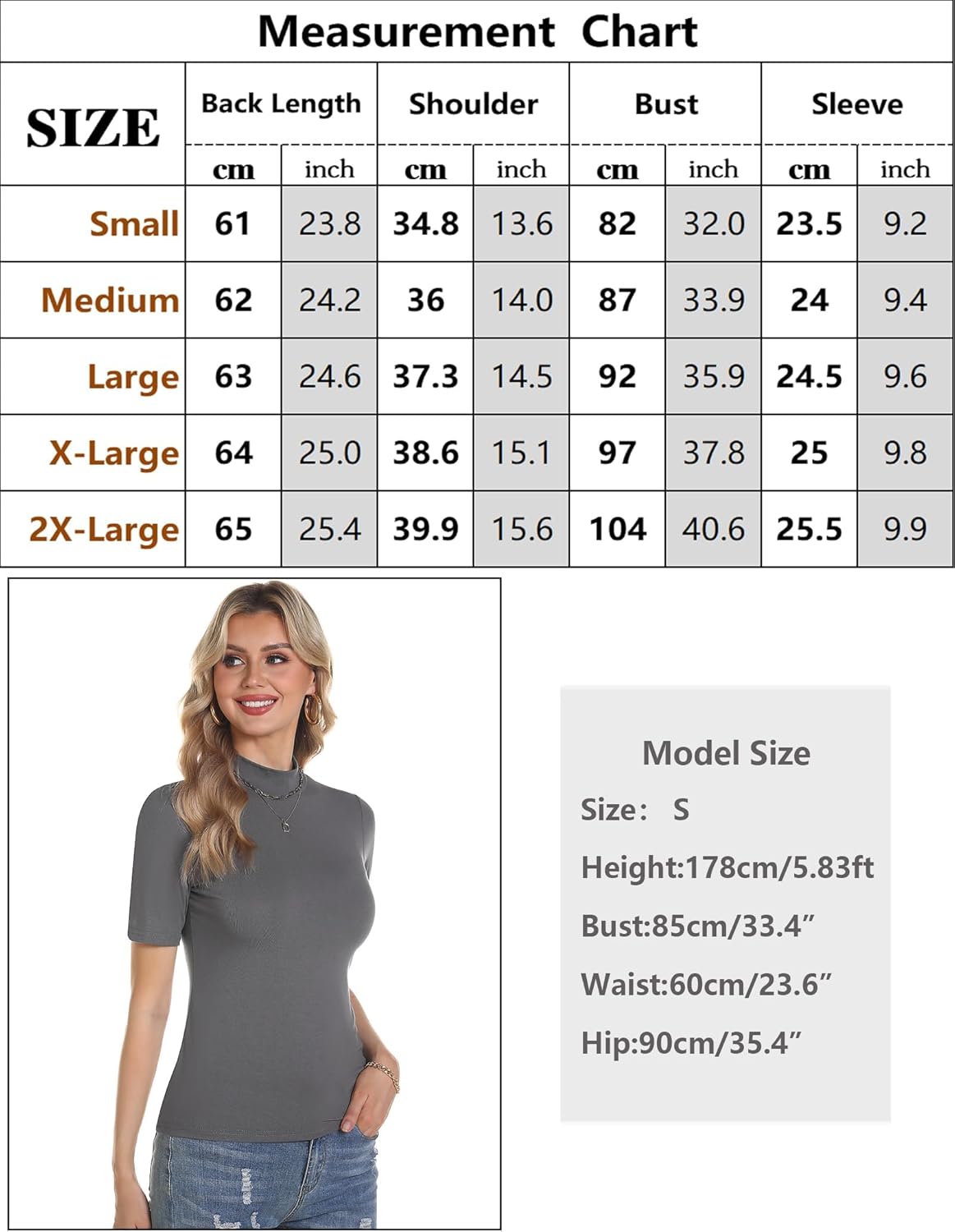 Detalle de Totatuit T-Shirt Basique pour Femme Été – Manches Courtes, Stretch et Design Uni