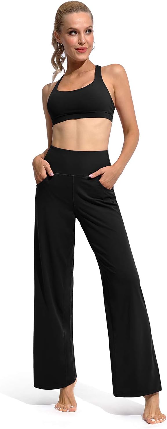 Thumbnail 3 de Promover Activewear-Hosen für Damen mit Taschen – Hoch taillierte Jogginghose mit Bauchkontrolle und weitem Bein