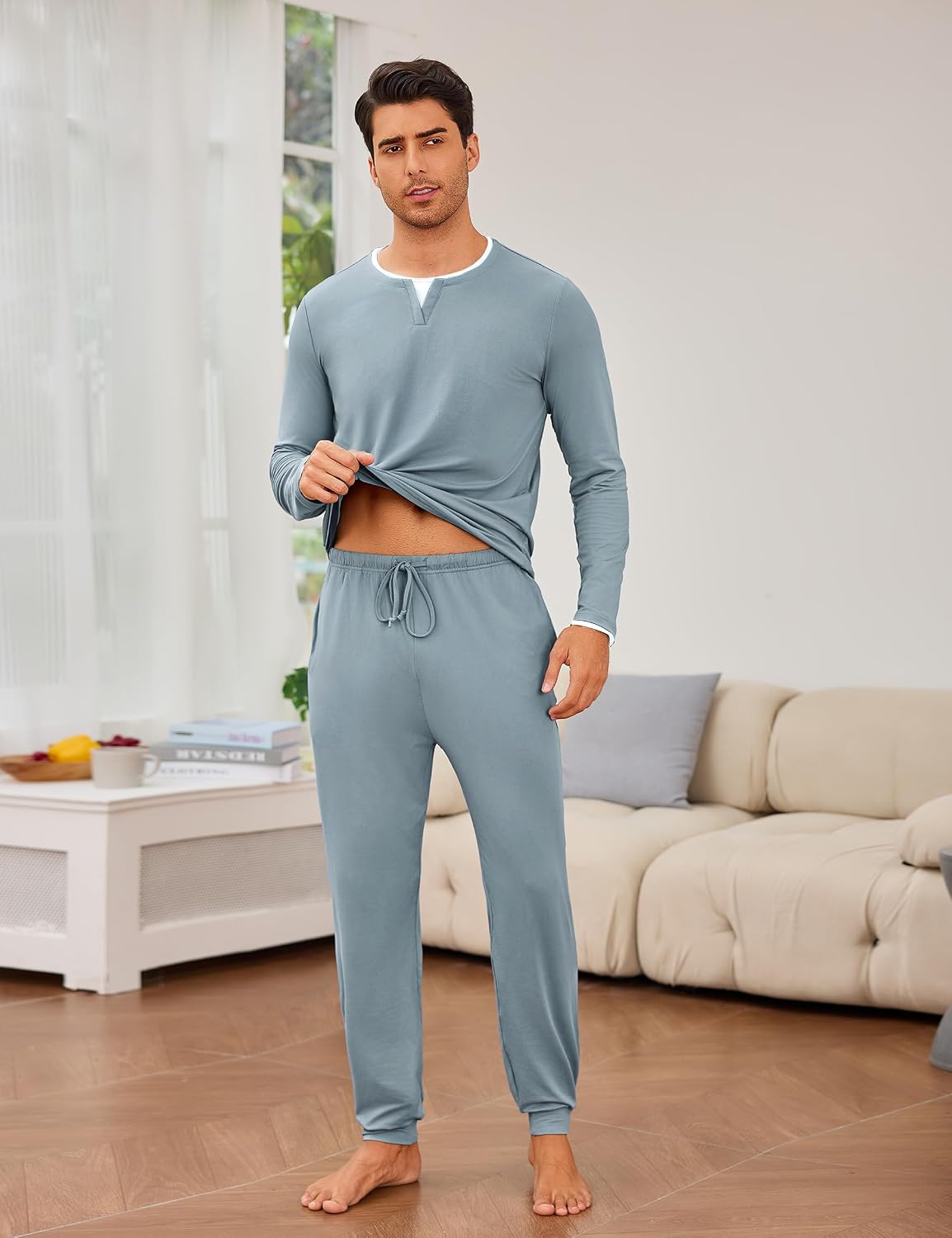 Thumbnail 3 de Pijama hombre algodón manga larga cómodo