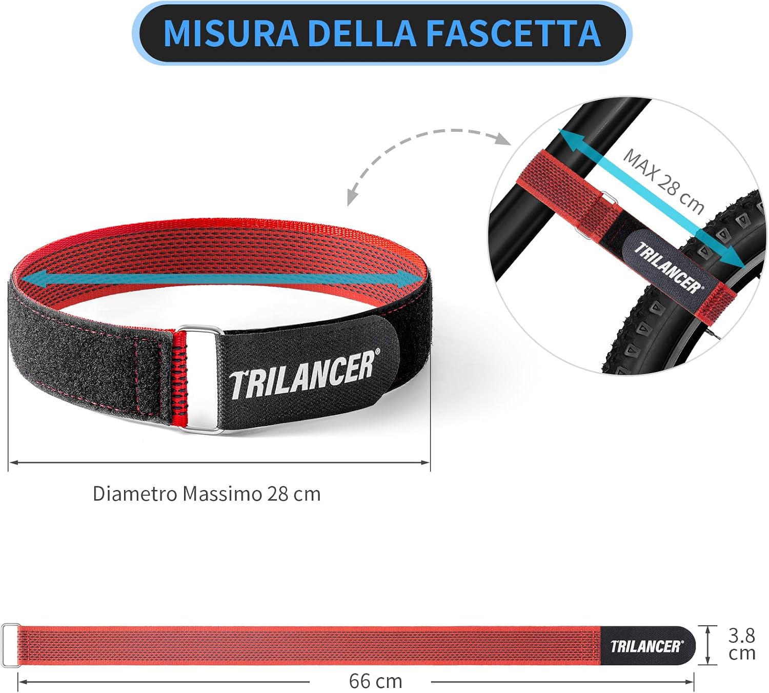 Detalle 2 de Trilancer Cinghie di Fissaggio per Portabici 65 cm