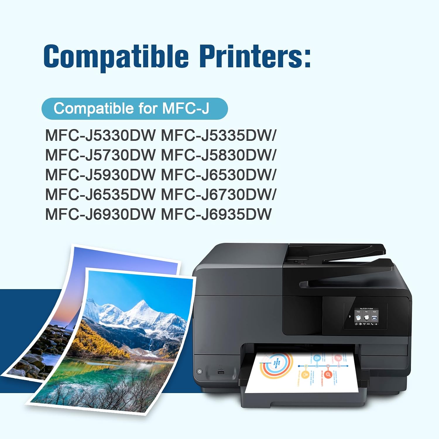 Detalle de colorfly LC3219XL cartucce compatibili per Brother (6 pack) per MFC-J5330DW e MFC-J5730DW