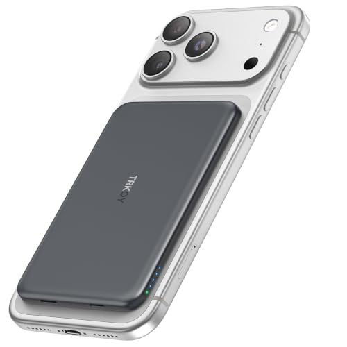 Detalle de TRKOY for MagSafe Power Bank 5000mAh Slim Wireless Portable Charger for iPhone 18