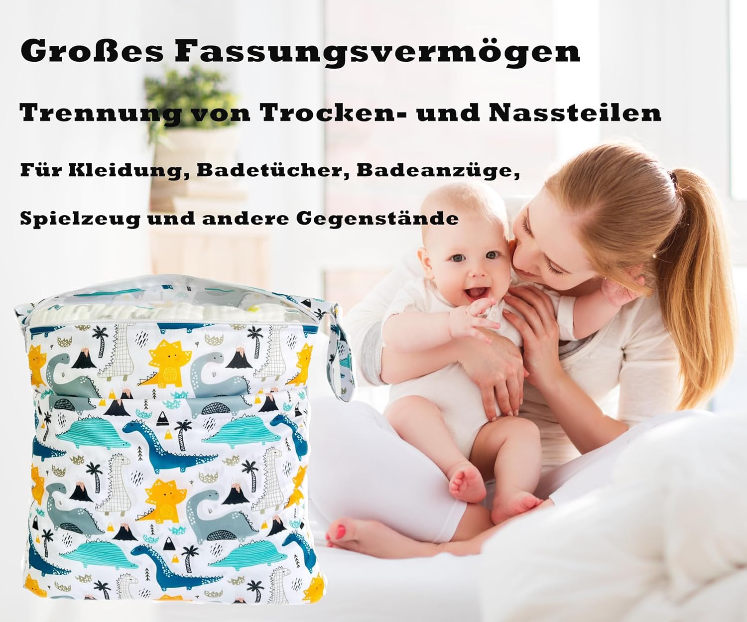Thumbnail 2 de TRASUN Wetbag Kindergarten Nasstasche Set (3-teilig) wasserdicht, waschbar – Nass- und Trockenbeutel für Kinder