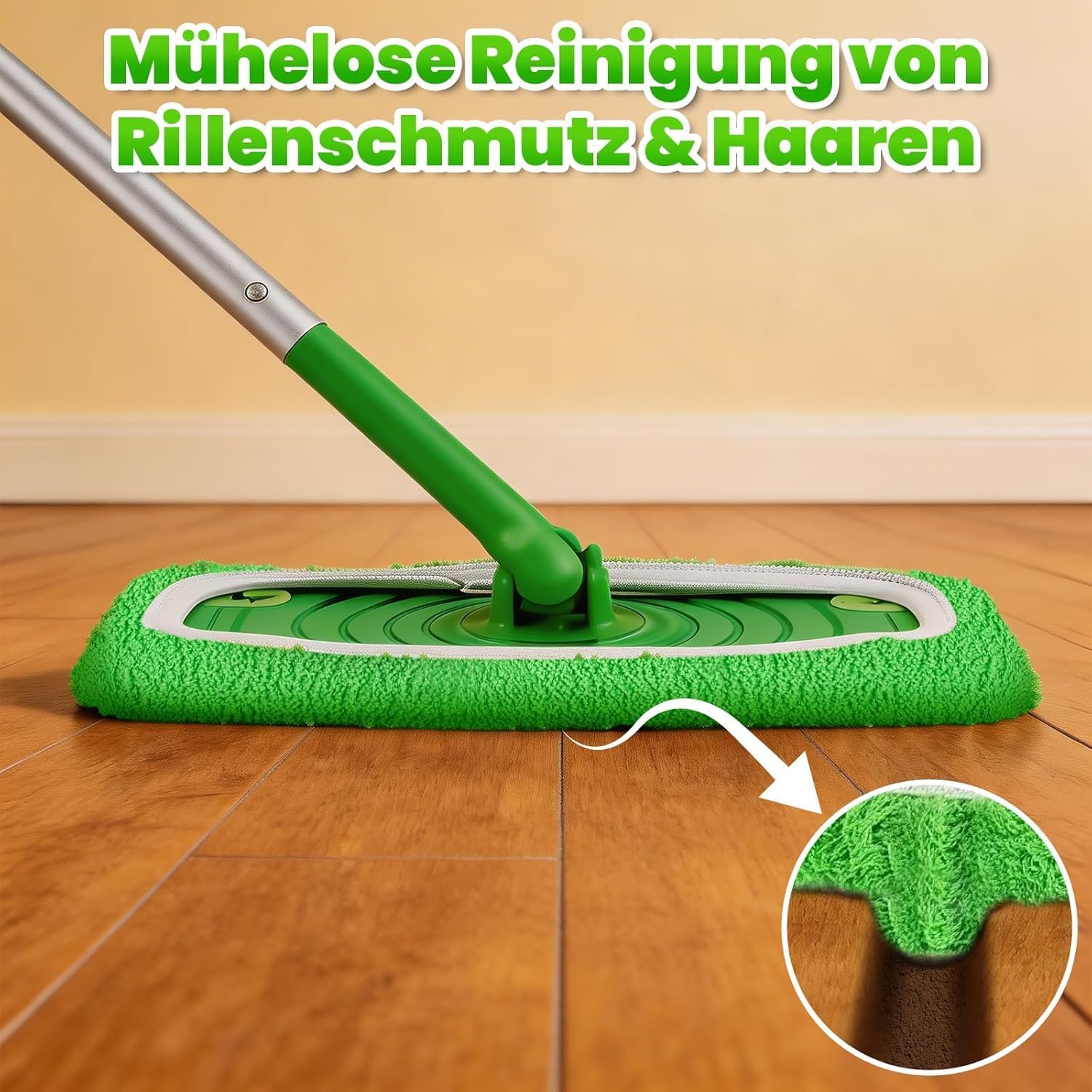 Detalle de ZWQO ZWQO-JJ01A microvezeldoeken voor Swiffer, wasbaar, 12 stuks
