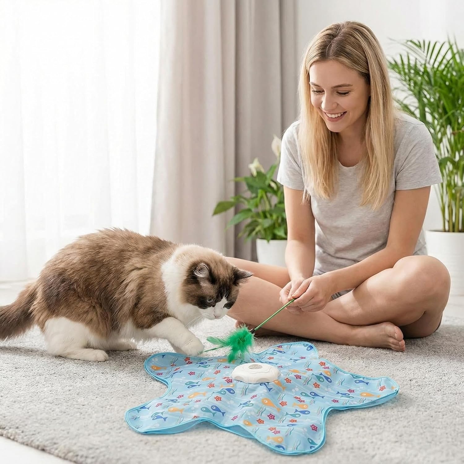Detalle de Speedy Panther Interactive Cat Toy with Moving Feather