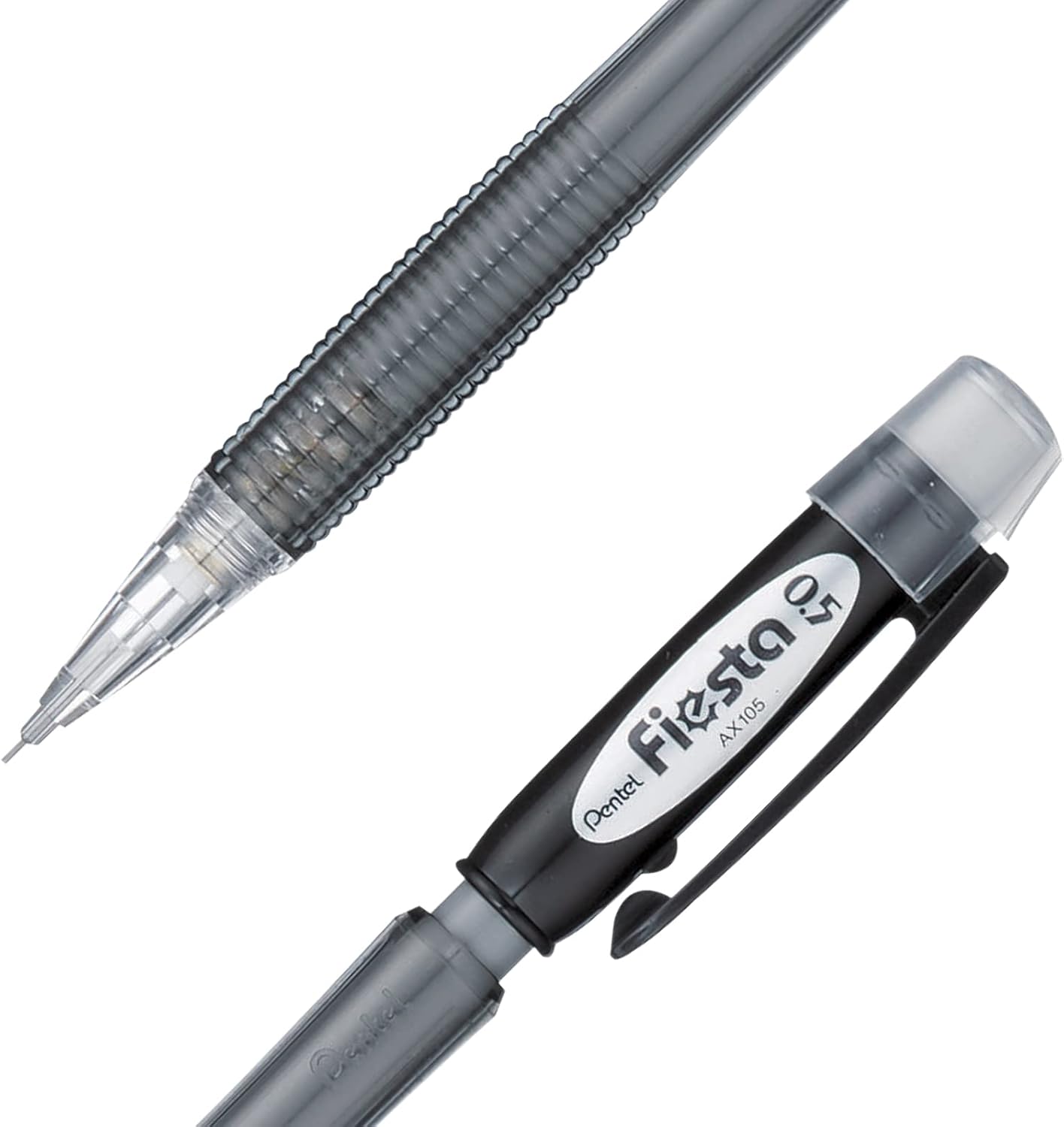Detalle de Pentel AX105-AO Fiesta stiftpenna, 0,5 mm HB, svart, 12-pack