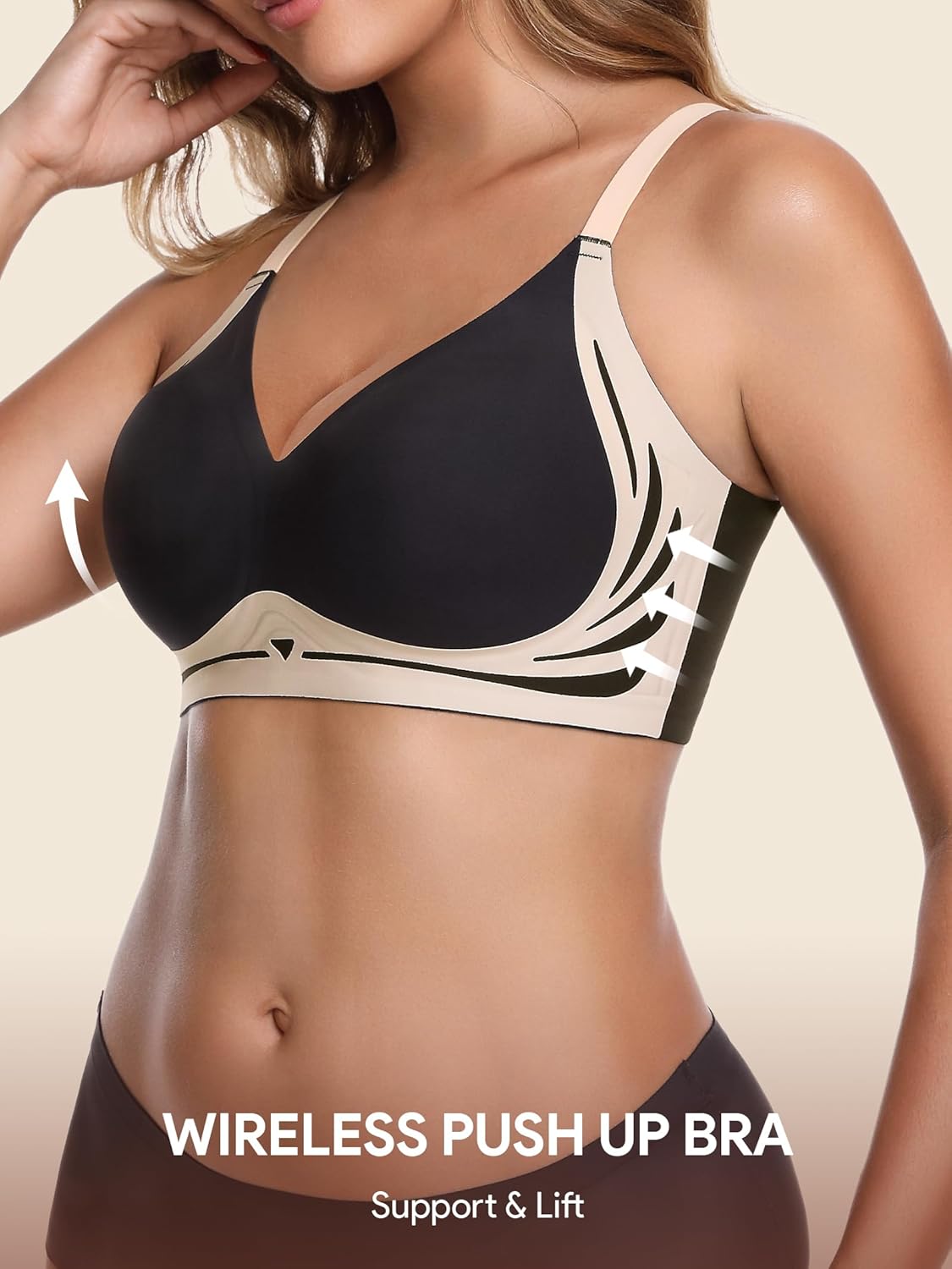 Detalle de HBselect Jelly Wireless Bralettes: Seamless Comfort for Everyday Wear