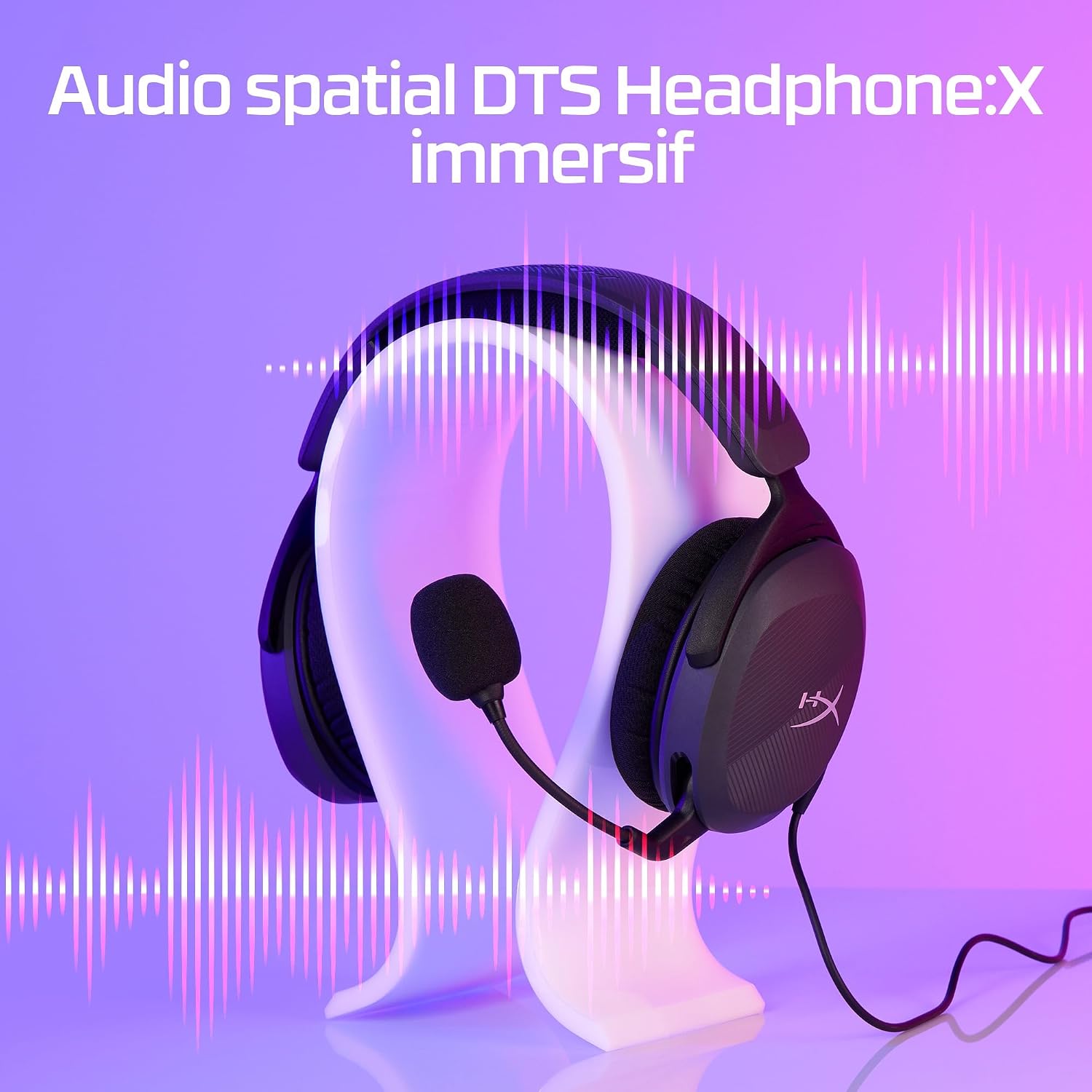 Detalle de HyperX Cloud Stinger 2 Core : casque léger avec micro pivotant et DTS Headphone:X