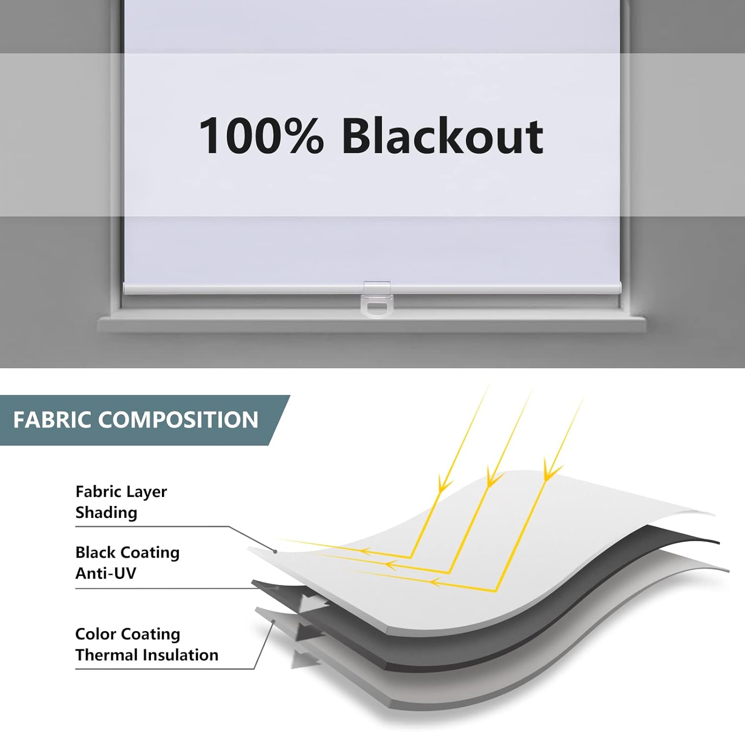 Thumbnail 3 de AOSKY Cordless Roller Shade 34" x 72" 🪟