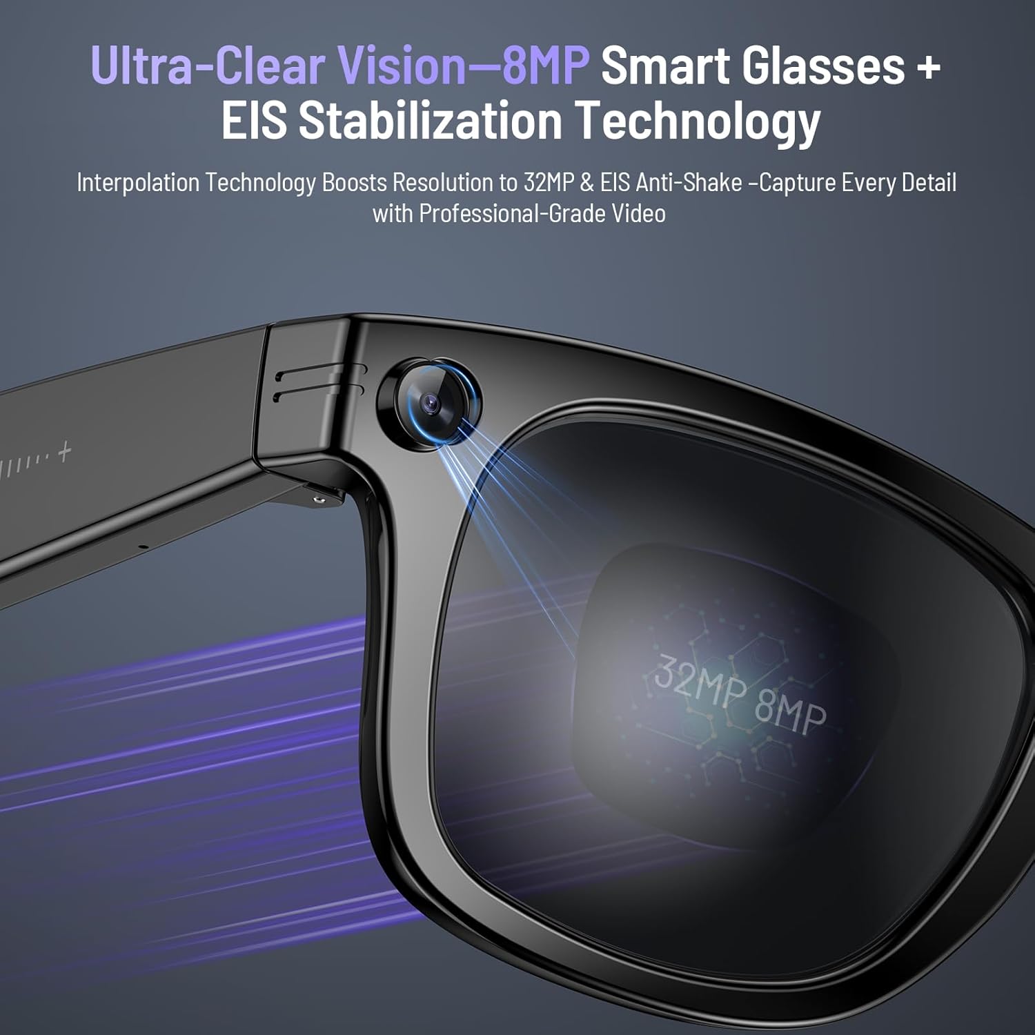 Detalle 2 de Ai Smart Glasses 8MP Camera