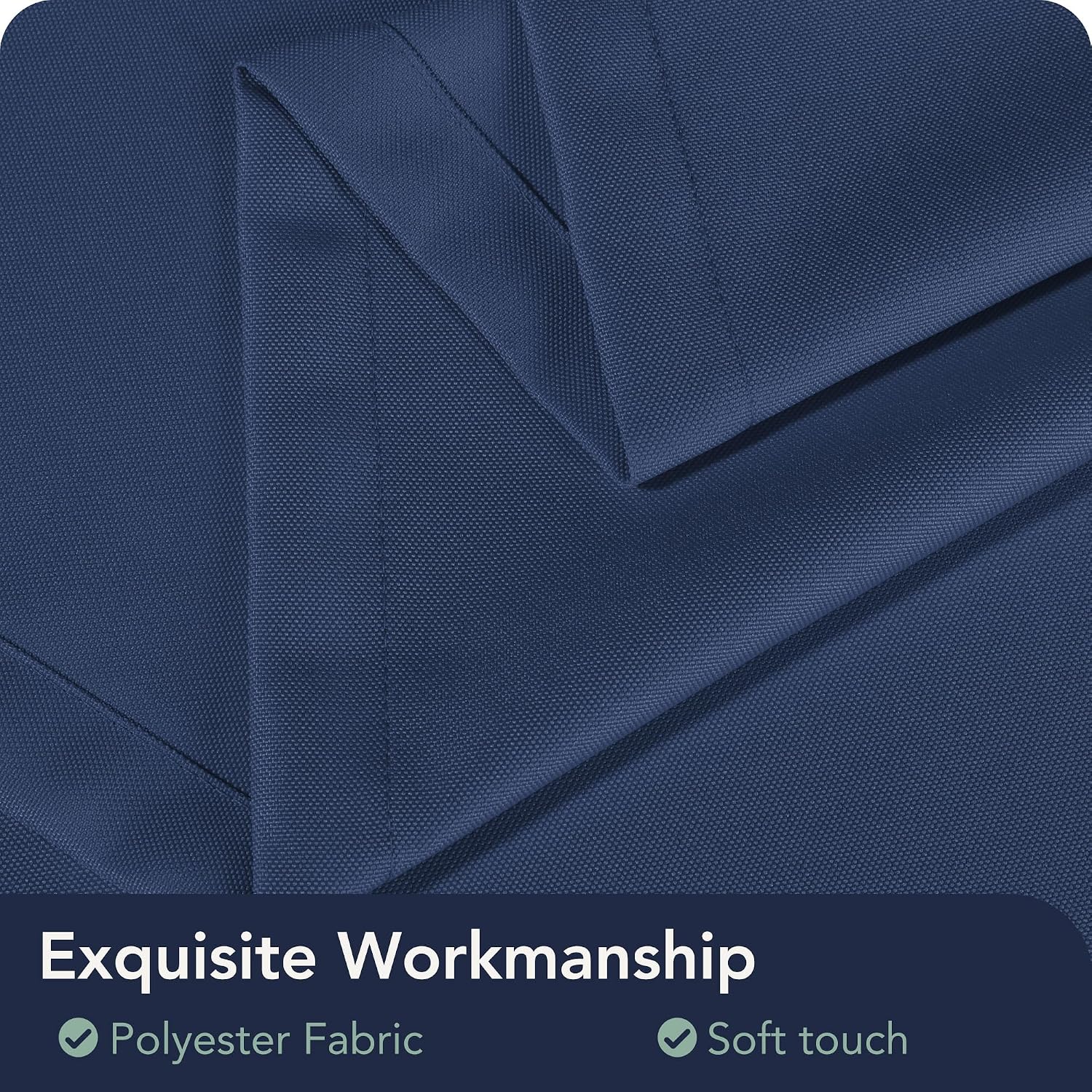Detalle 1 de RichSets Outdoor Curtains, 8 Panels, Waterproof Navy Polyester, 54 x 84 Inch