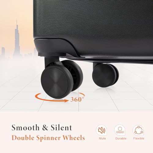 Detalle 2 de Sweetcrispy 21 Inch Carry On Luggage with Spinner Wheels