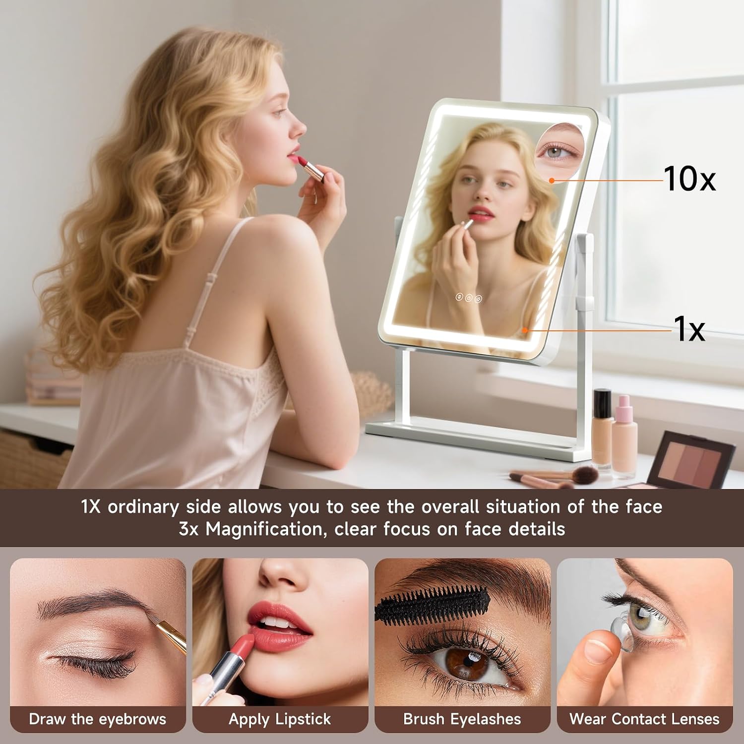 Thumbnail 4 de Kcavvi Vanity Mirror 17.5in 360° Rotation