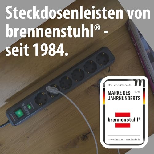 Thumbnail 5 de Brennenstuhl Eco-Line 6-fach Steckdosenleiste mit Überspannungsschutz – anthrazit