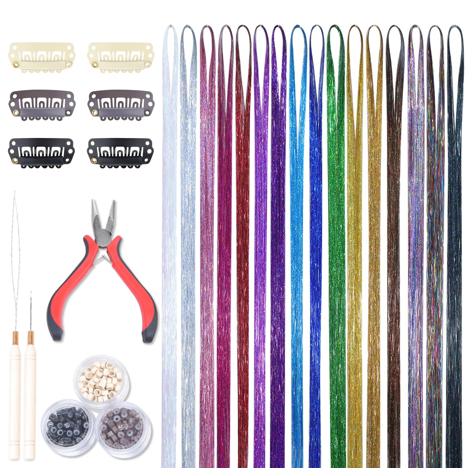 Thumbnail 6 de WENNALIFE Hair Tinsel Goldbraun 120 cm