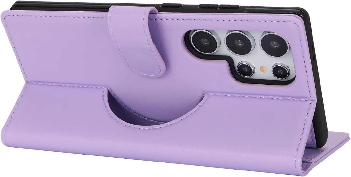 Thumbnail 6 de Zouzt Case for Samsung Galaxy S24 Ultra: Detachable 2-in-1 Wallet Magnetic Case with Card Holder, Kickstand, and PU Leather — Purple