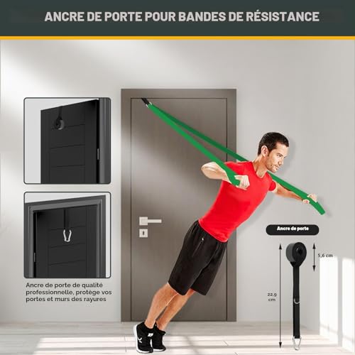 Thumbnail 6 de Lot de 5 Bandes de résistance avec ancrage de Porte – YOVKOK