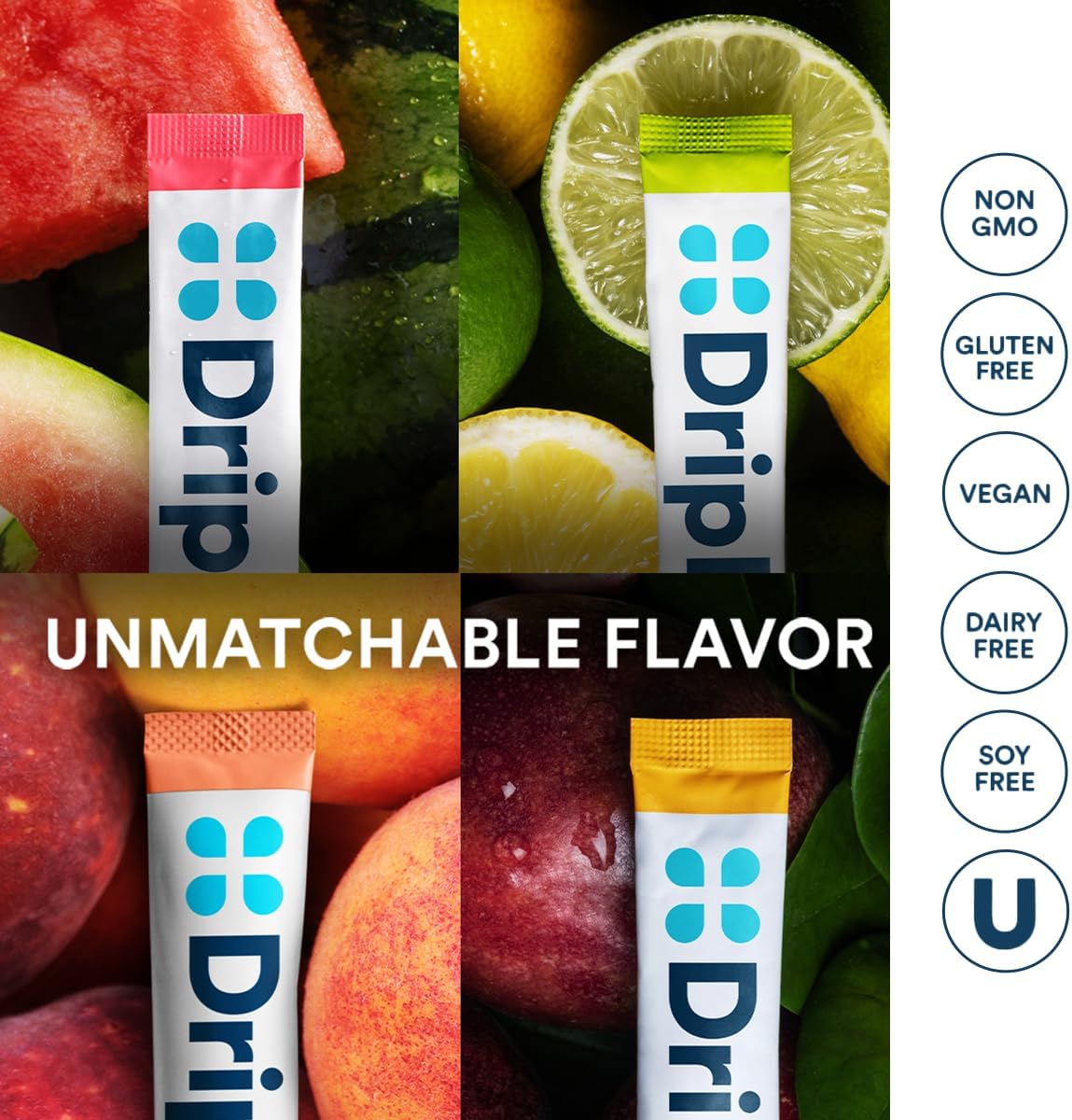 Thumbnail 5 de DripDrop Hydration Packets - Variety Zero Classic (Sugar-Free) Electrolyte Drink Mix