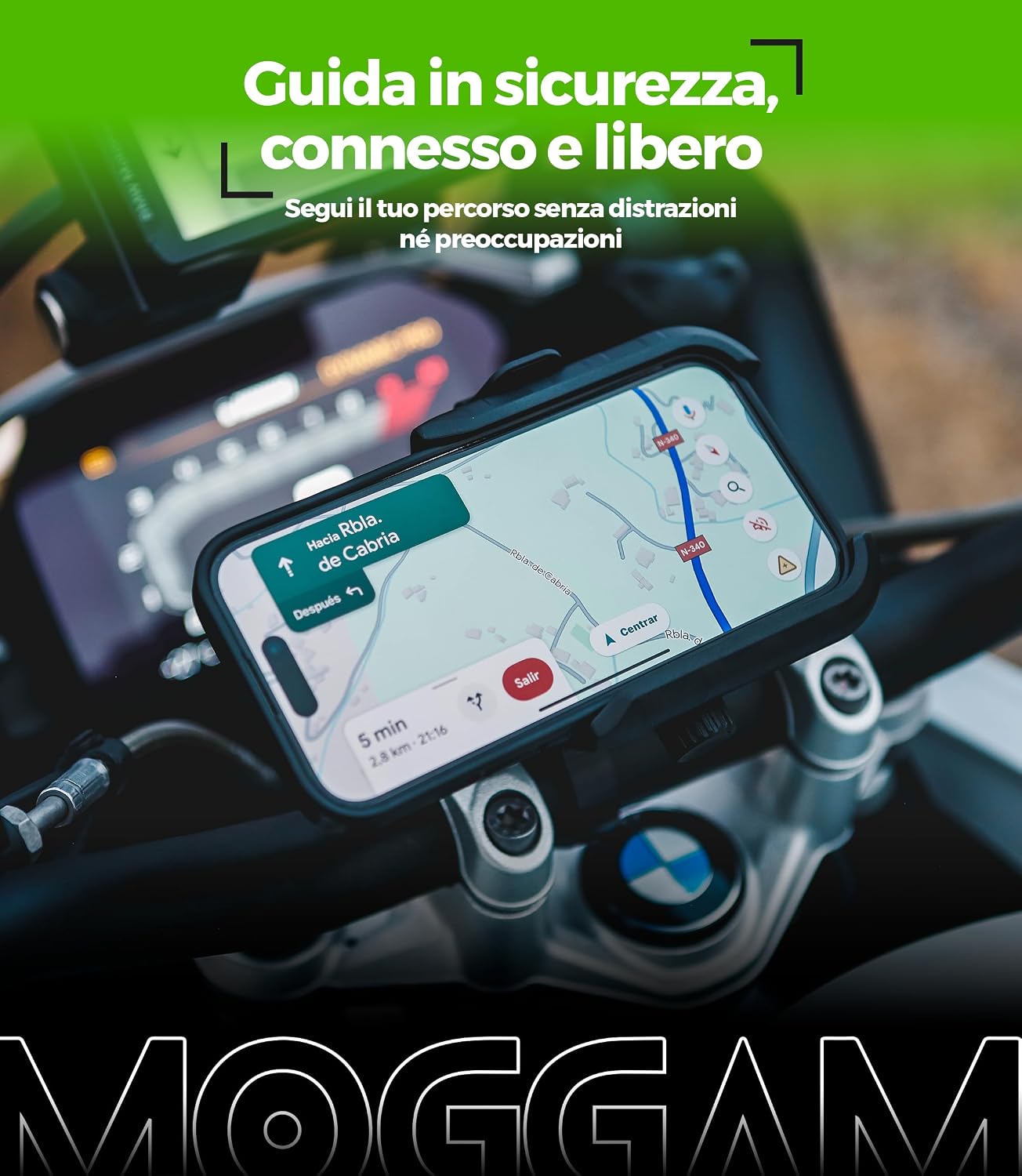 Thumbnail 1 de MOGGAM porta cellulare moto con 360°