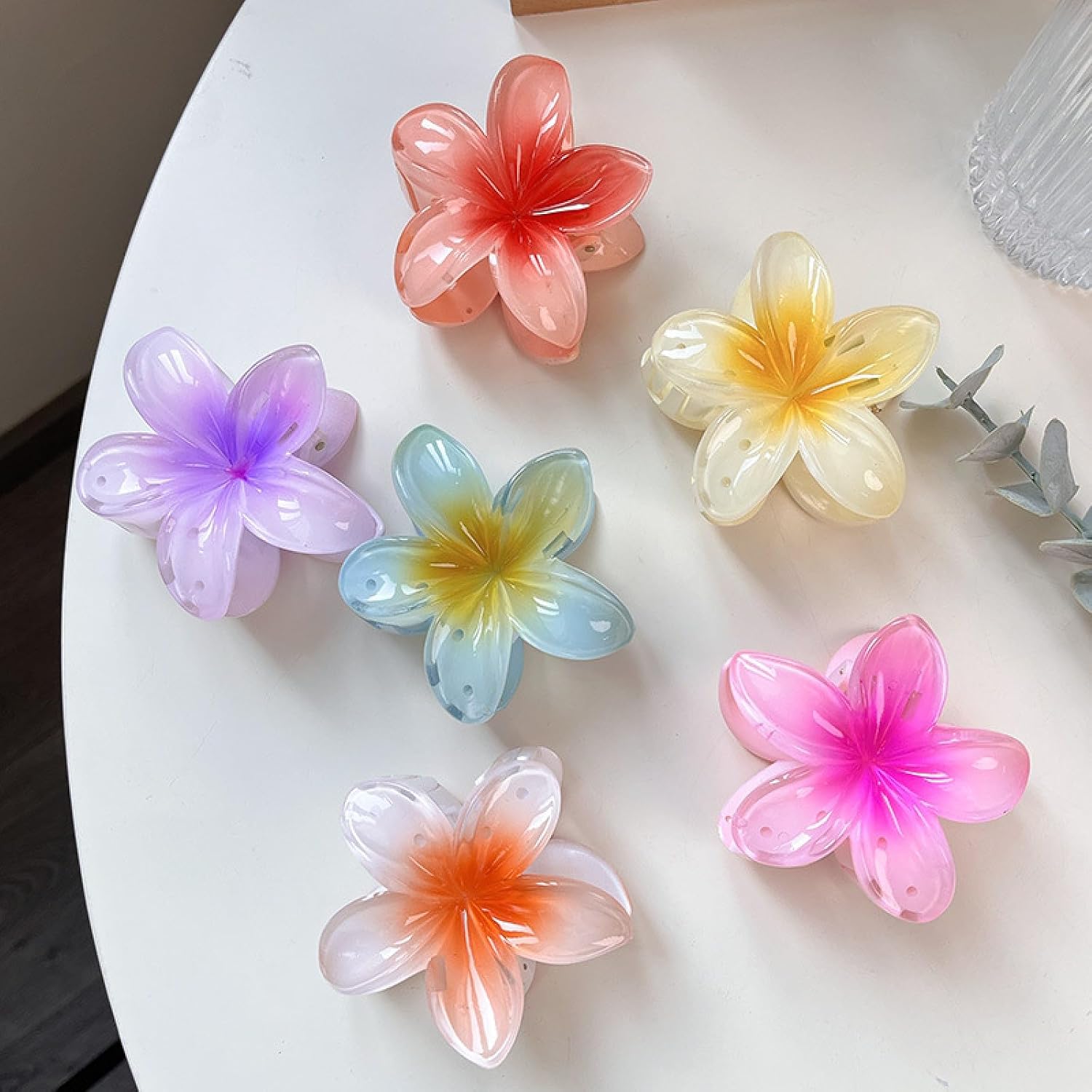 Detalle 2 de Aucuu fermagli capelli Flower 6 clip