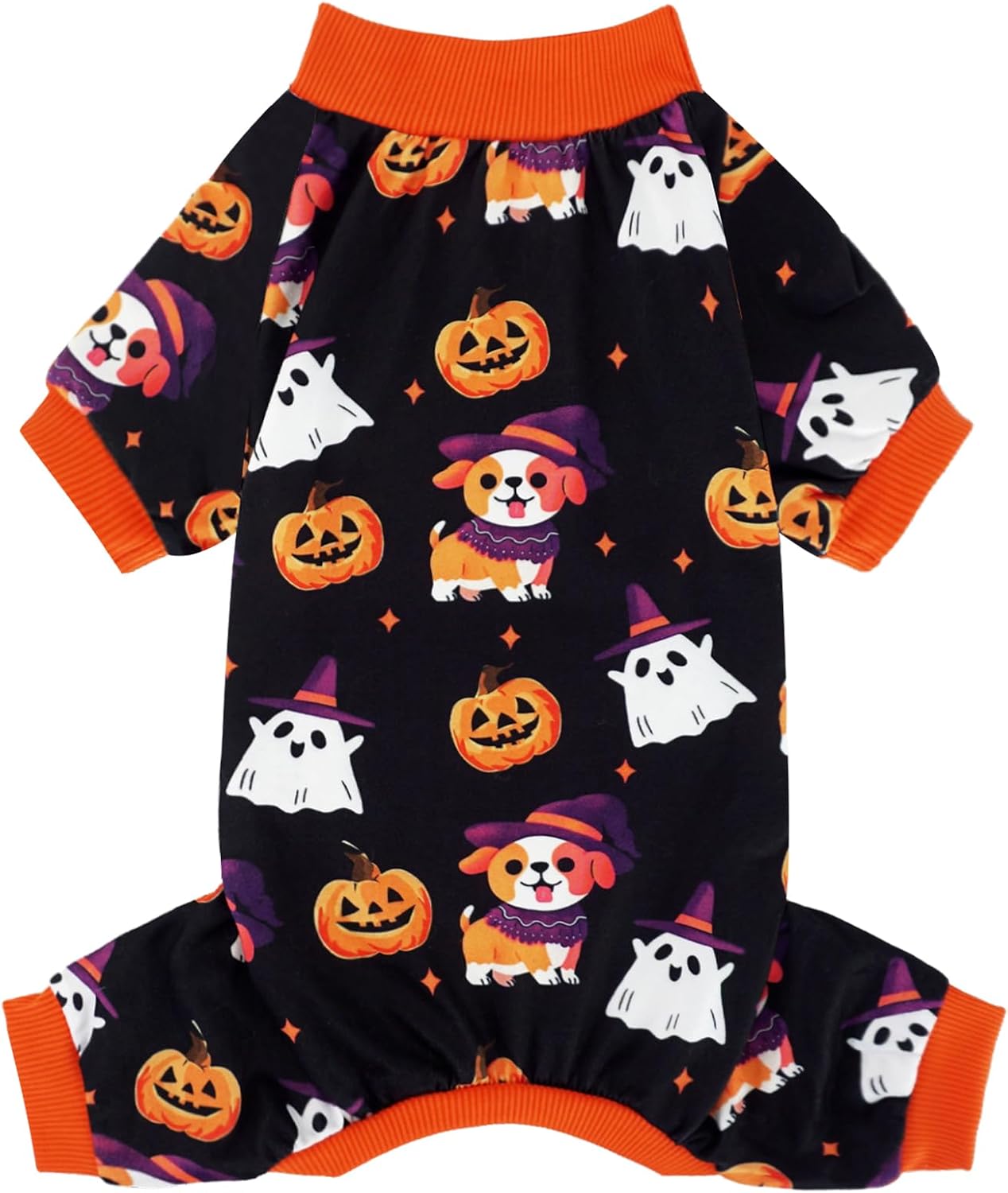 Detalle de XPUDAC 32-1-dog-x-small Dog Halloween Pajamas, Stretchy Four-Leg Fit