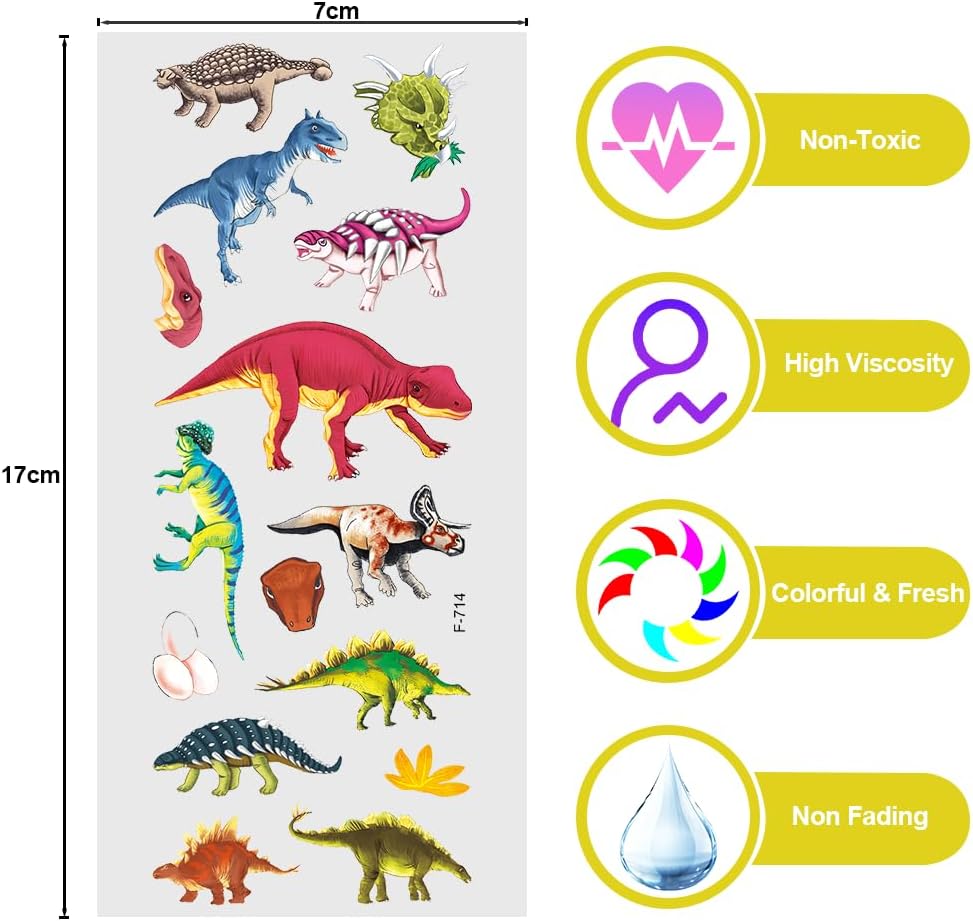 Detalle de Vicloon 3D Stickers for Kids (12pcs) – Puffy Dinosaur Rewards for Primary School, Crafts & Notebooks