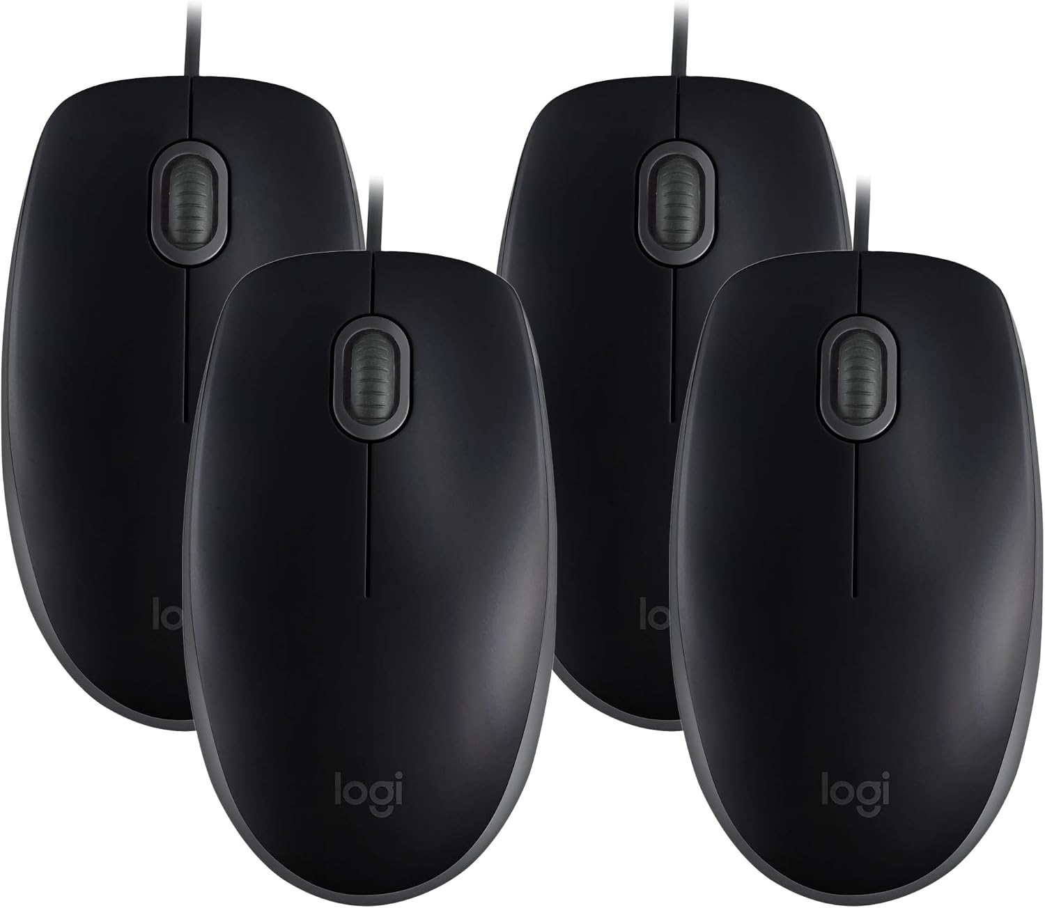 Logitech B110 Wired USB Mouse: ratón óptico con clics silenciosos y uso inmediato