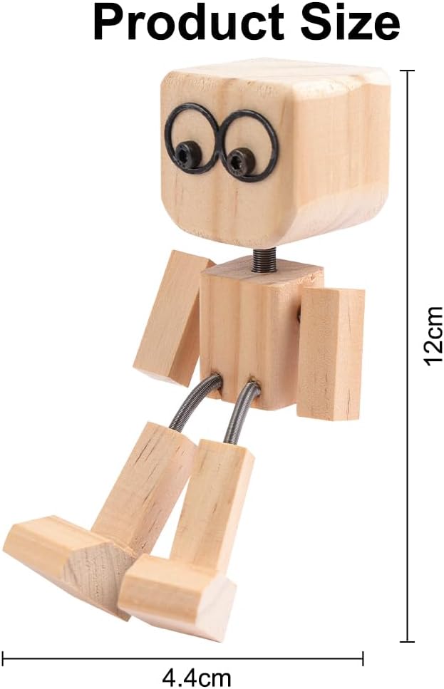 Thumbnail 1 de Vicloon Rocking Wooden Figurine with 12 Expressions, Hand-Polished