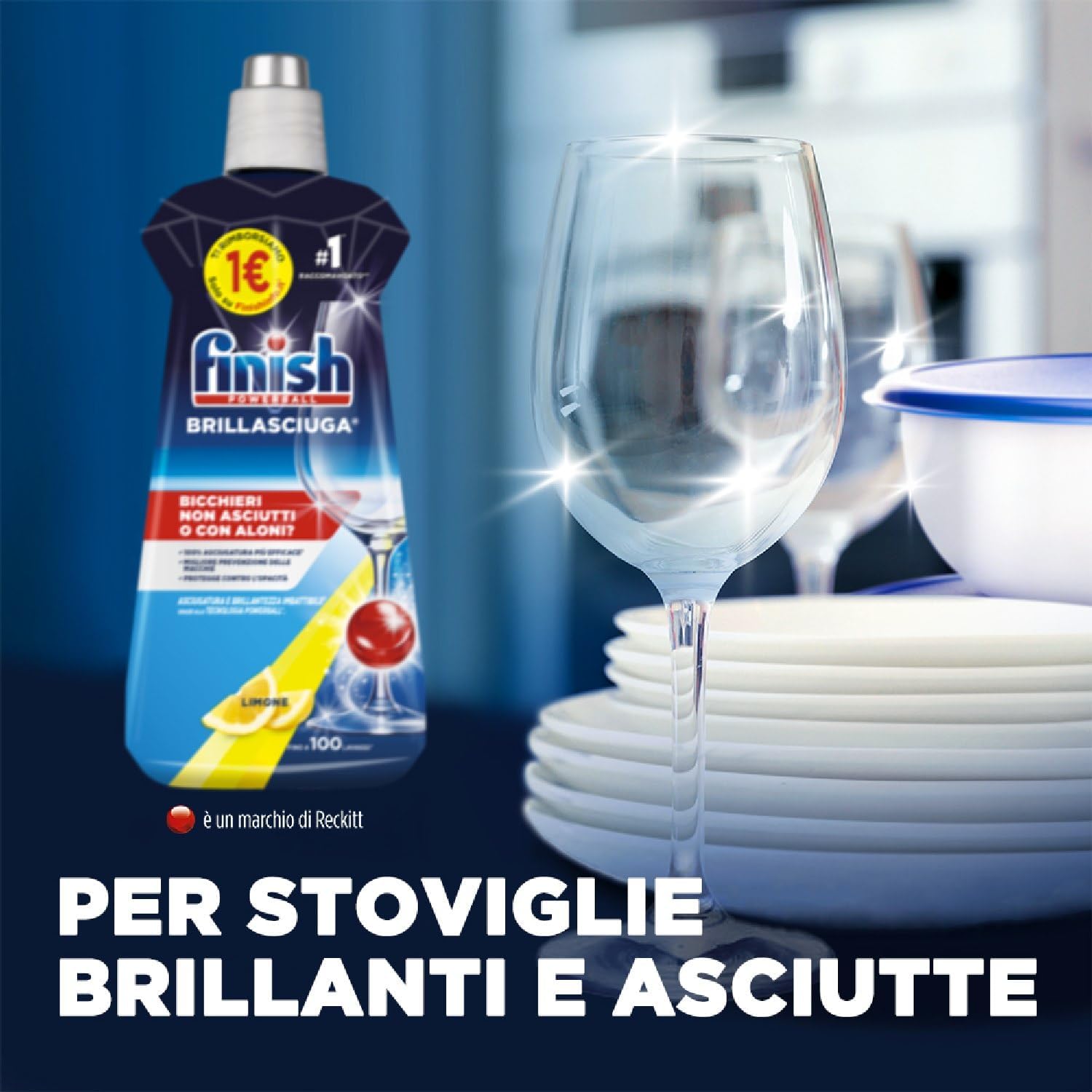 Detalle de Finish Brillantante Lavastoviglie Lemon 500 ml 🍽