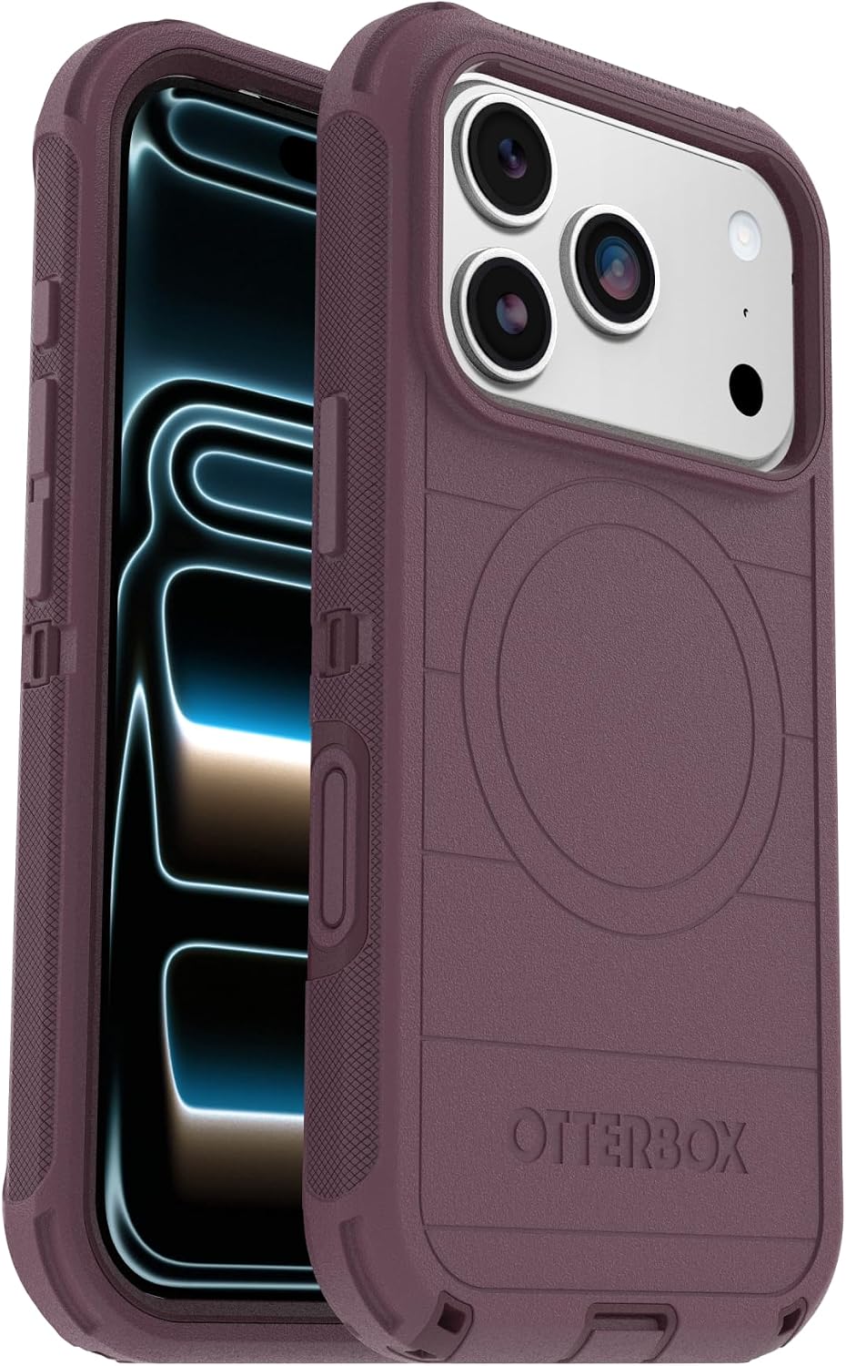 Detalle de OtterBox Defender Series Pro iPhone 17 Pro用ケース 3層構造・MagSafe対応・パープルミステリー