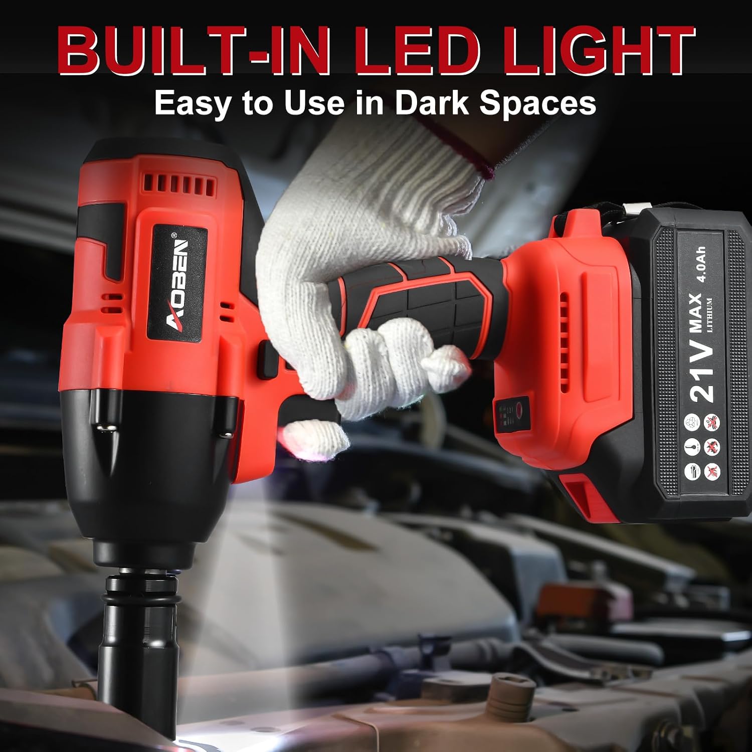 Thumbnail 5 de AOBEN Cordless Impact Wrench 1/2" 600N·m torque