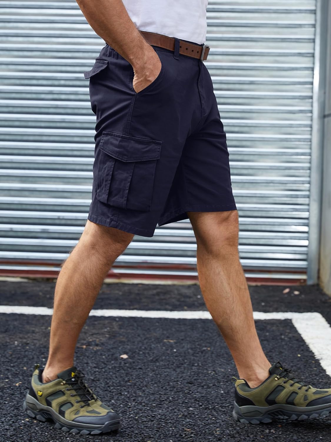 Thumbnail 2 de StylSense Herren Cargo-Shorts aus Baumwolle mit 6 Taschen – kurze Cargohose für den Sommer