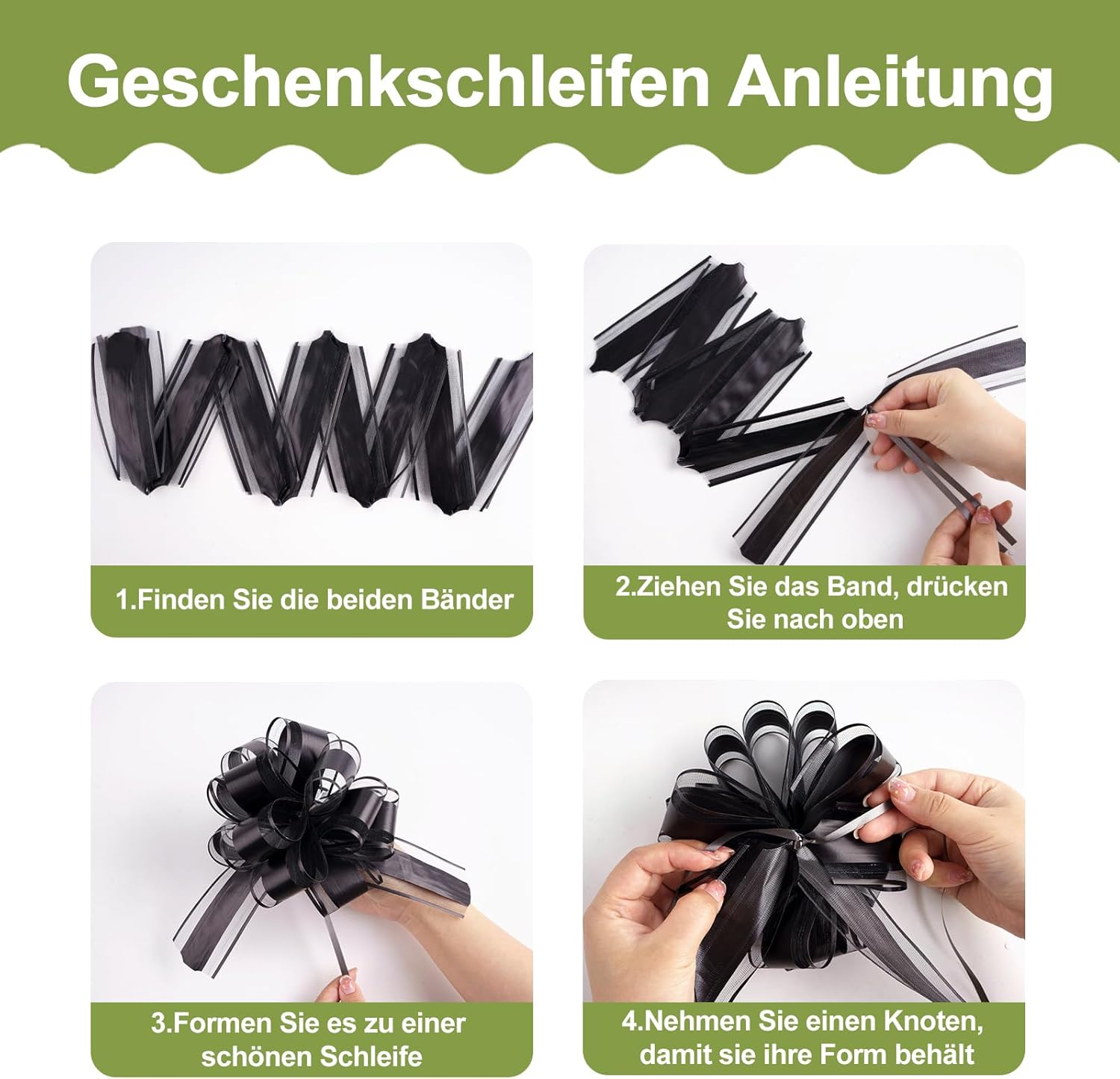 Thumbnail 2 de jijAcraft Salbeigrün Schleife 15 cm 🎀