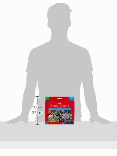 Detalle de FABER-CASTELL Coffret Castle, 60 crayons de couleur – Crayons en bois à mine de 3,6 et forme hexagonale