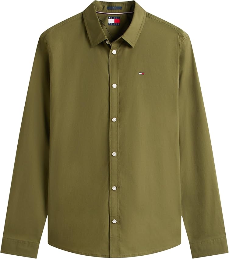 Detalle 1 de Tommy Jeans TJM Original DM0DM04405 Camisa elástica Verde XXL